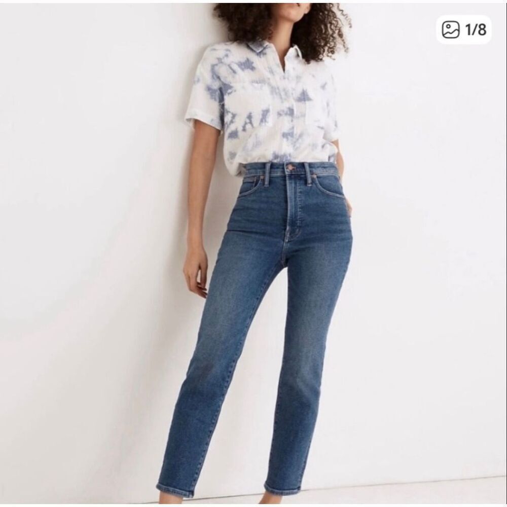 Madewell The Perfect Vintage Jean, Straight Dark Wash, Size 26